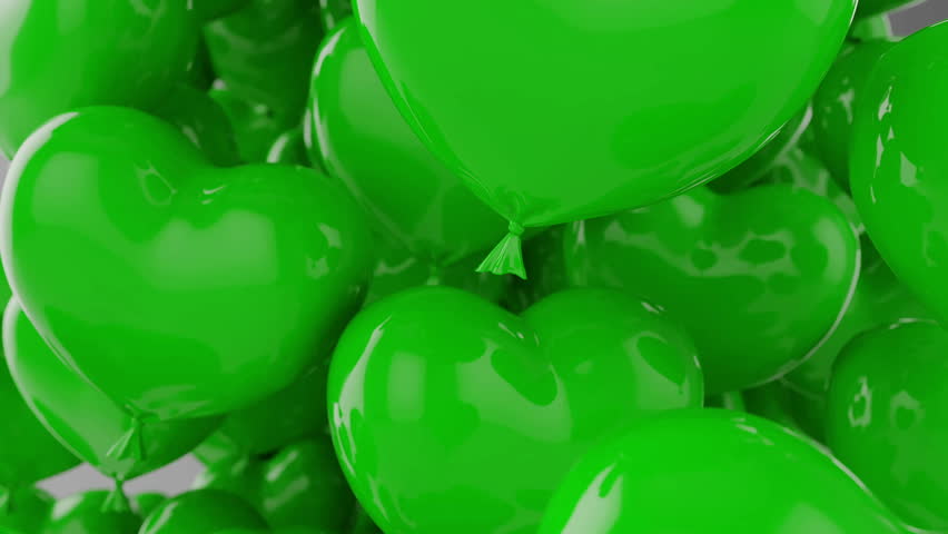 Green hearts for Valentine's day