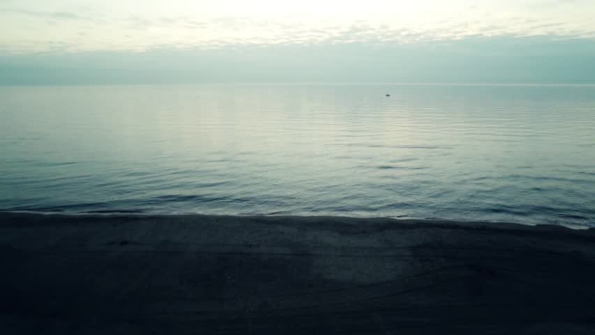 Aerial Fly Over Ocean In Real Time