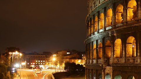 Rome: the Colosseum time lapse night