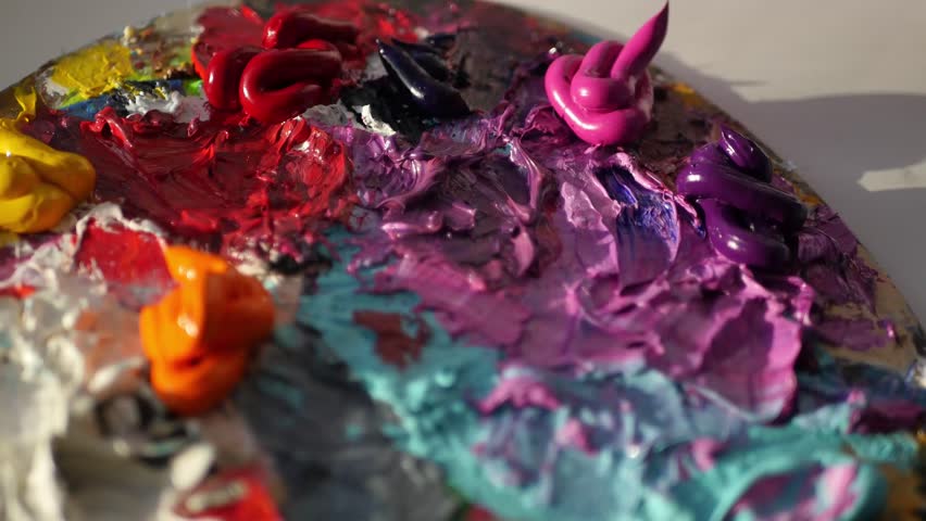 Mix Red, Purple Paint On Stock Footage Video (100% Royalty-free ...