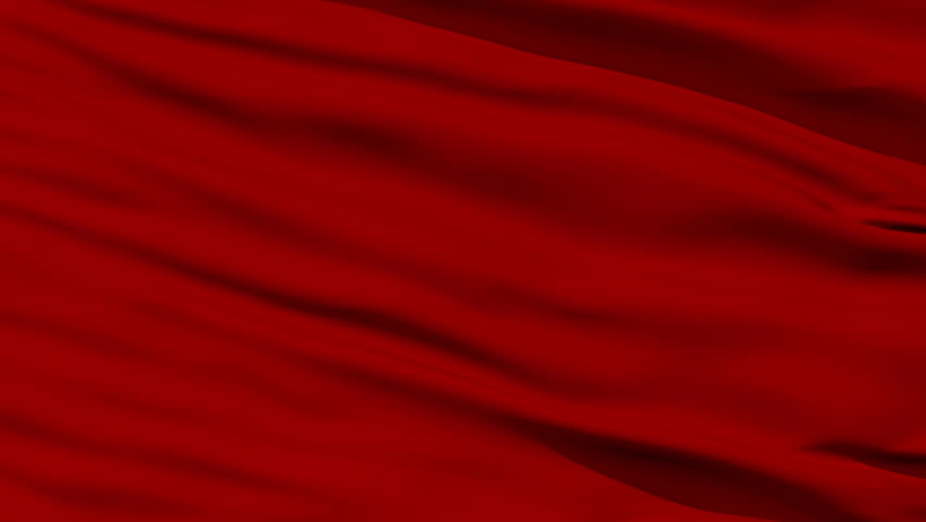 Red blank flag waving in the wind