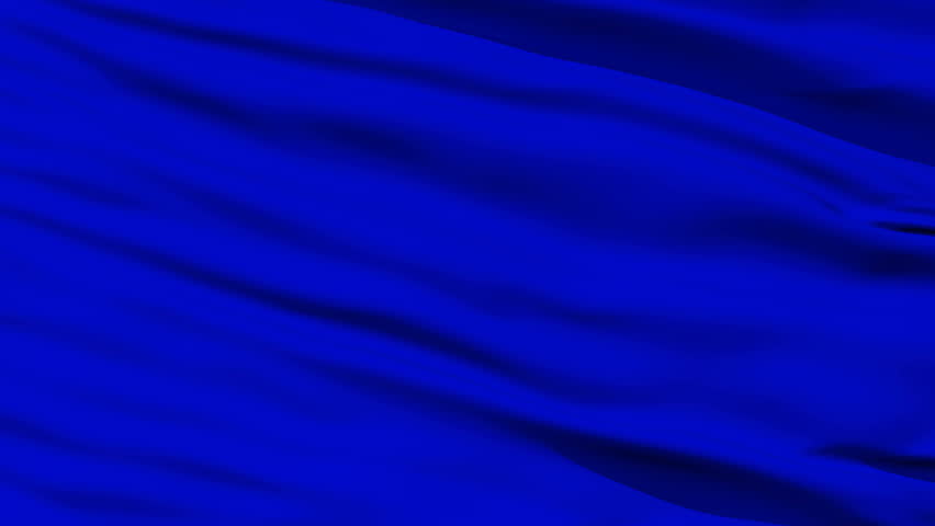 Blue blank flag waving in the wind