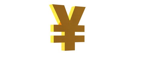 Animated Bouncing Yen Symbol