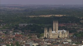 Canterbury - Cathedral Towering Over City 5 Seconds Only