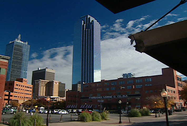 Fountain Plaza in Dallas Texas and the Dallas Skyline in 2002