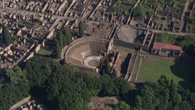 pompeii large and small theatres above quadriporticus area
