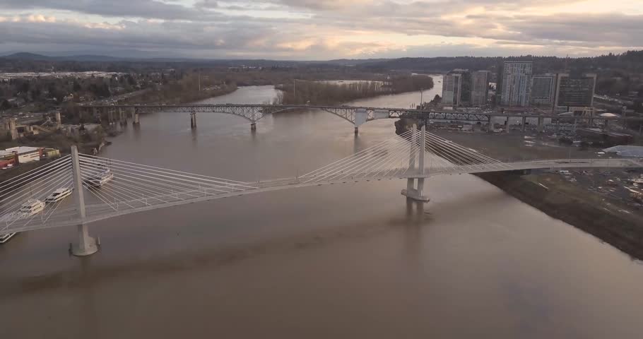 Portland, bridges, city, urban, river, cityscape, hanging bridge