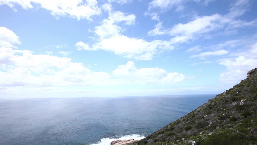Cape Point in the Cape of Good Hope region of Table Mountain National Park, South Africa in high definition footage