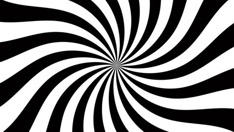 4k animated spiral (hypnotic), fast rotation. Black and white. Seamless loop.
