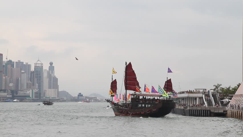 Hong Kong's traditional sailing junk - In celebration of the birthday of the