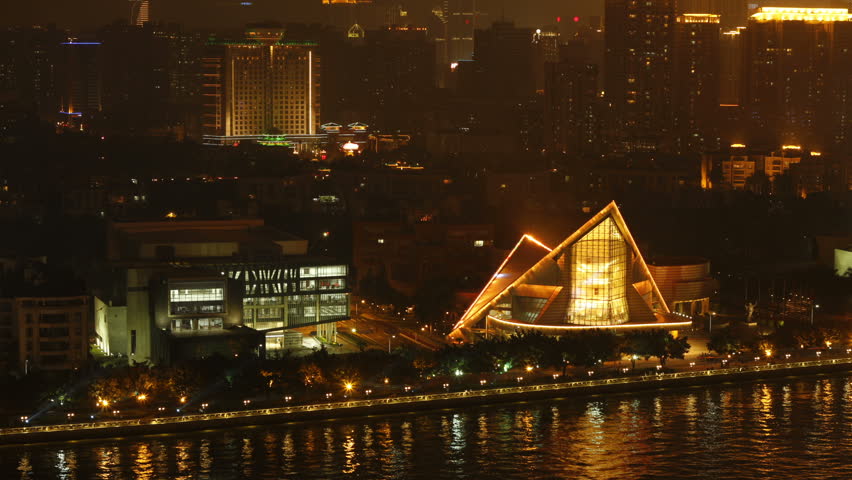 GUANGZHOU - NOVEMBER 27: Time lapse of one of the buildings that hosted the 2010