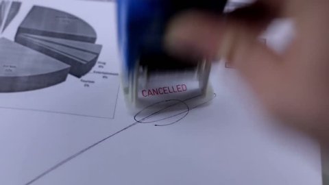 Cancelled stamp stamping document stamp