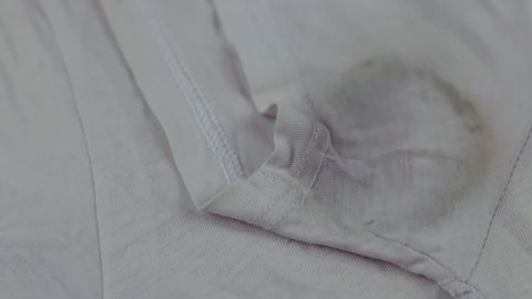Sweat stain on t-shirt