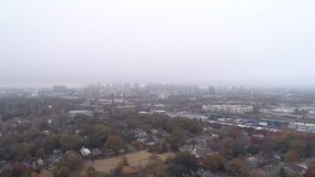 Downtown Atlanta in a Fog,  Aerial View