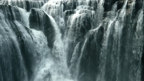 Shifen Waterfall close up, retro look. Taiwan 2016. 4K resolution