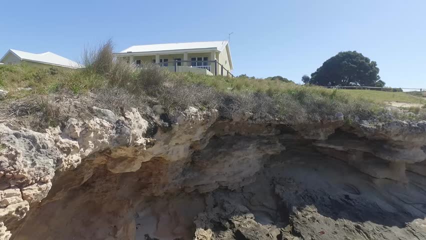 White house by the cliff