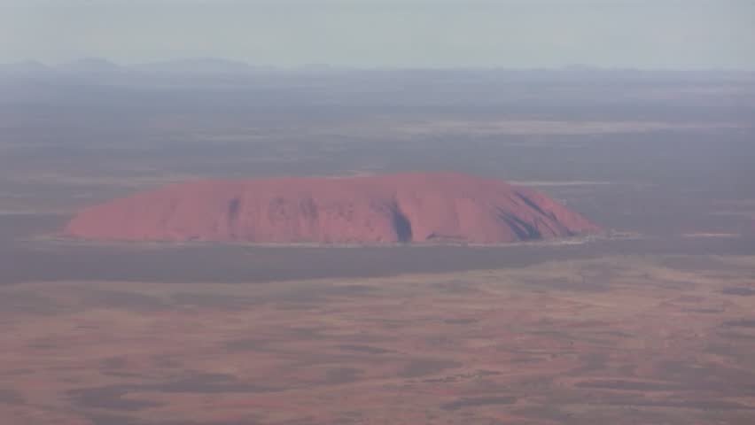 Australian outback mountains aerial view.