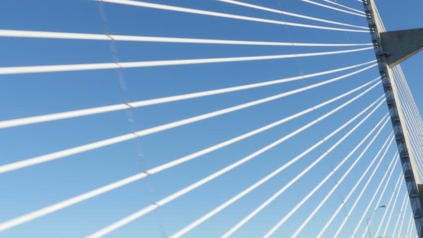 Dames Point Bridge I-295 Southbound Jacksonville Florida Traffic 4K