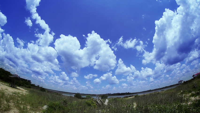 Fisheye view of a North Carolina sky timelapse.