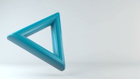 3d triangle transformation. Futuristic technology abstract background