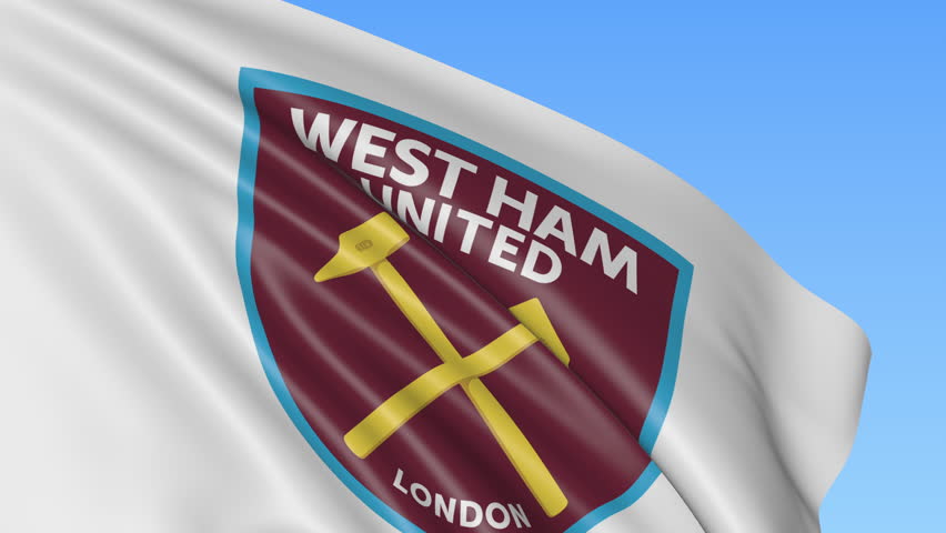 West Ham Flag : West Ham Flag High Resolution Stock Photography And