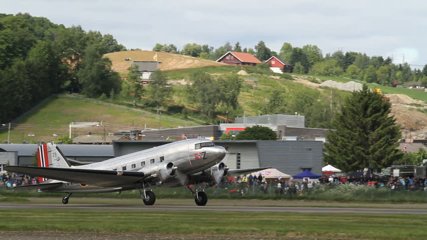 OSLO, NORWAY - JUNE 3, 2012: 100 year anniversary of Kjeller Airport, one of the