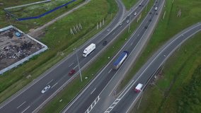 highway junction traffic in russia