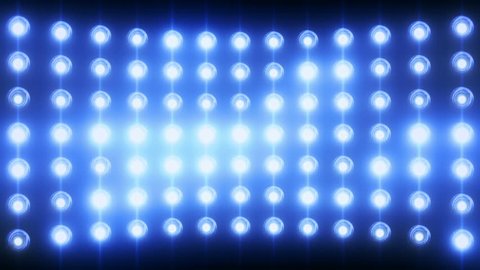 Bright flood lights background with particles and glow. Blue tint. Seamless loop. More color options available in my portfolio.