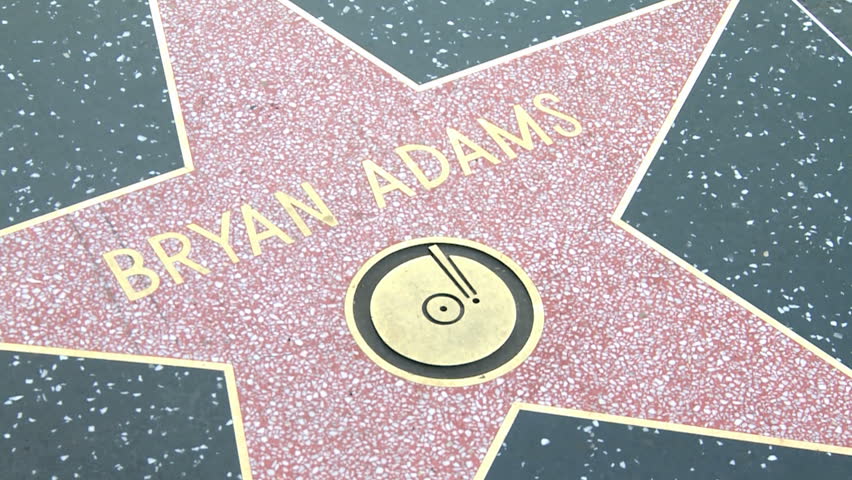 HOLLYWOOD - MARCH 2: Bryan Adams's star at the Walk of Fame on March 2, 2012. 