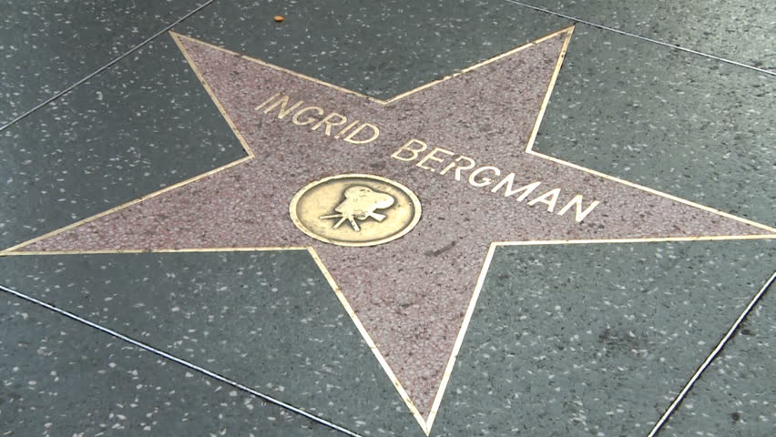 HOLLYWOOD - MARCH 2: Ingrid Bergman's star at the Walk of Fame on March 2, 2012.