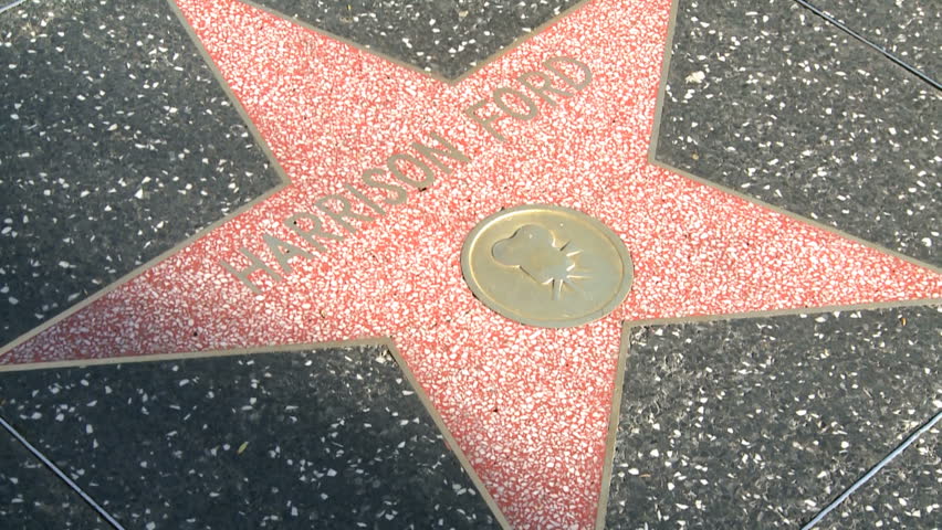 HOLLYWOOD - MARCH 2: Harrison Ford's star at the Walk of Fame on March 2, 2012. 