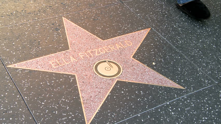 HOLLYWOOD - MARCH 2: Ella Fitzgerald's star at the Walk of Fame on March 2,