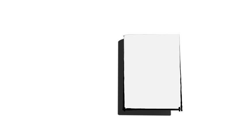 Animated Opening Blank Book with Stock Footage Video (100% Royalty-free