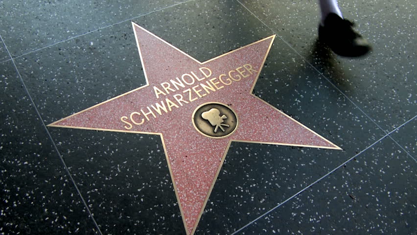 HOLLYWOOD - MARCH 2: Arnold Schwarzenegger's and Judy Garland's stars at the