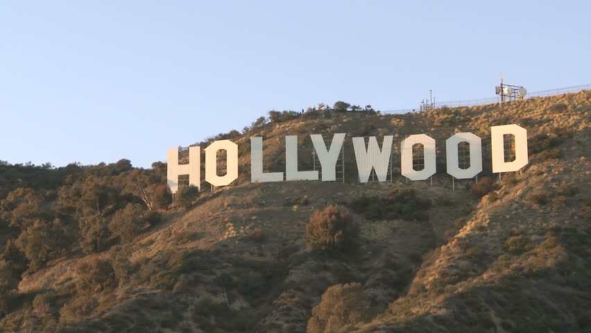 HOLLYWOOD, CALIFORNIA - March 2: Timelapse of the famous Hollywood Sign atop the