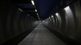 Underground moving walkway