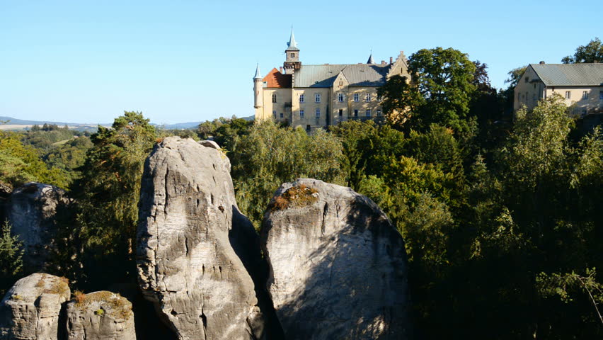 Hruba Skala castle, Bohemian Paradise region, Czech republic, Europe.