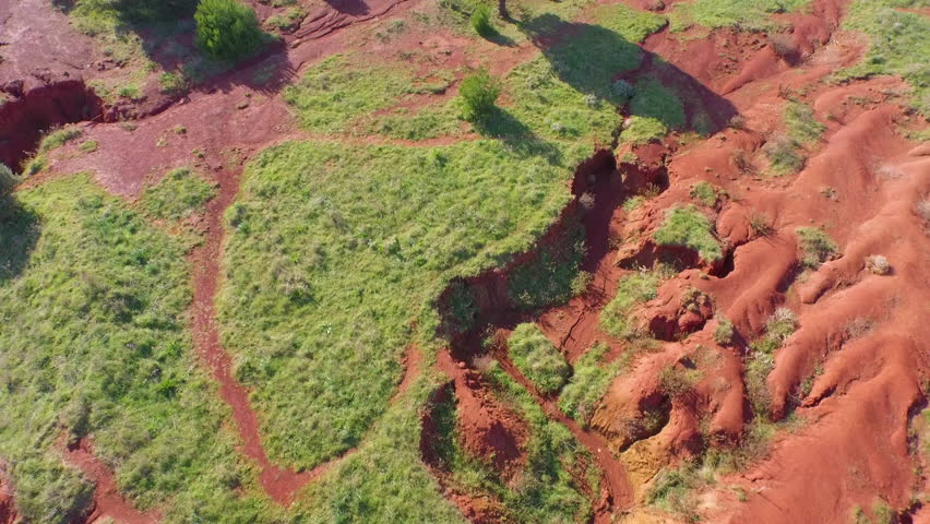 Flight beautiful colors near the bauxite quarry
Drone on the lake of the abandoned quarry