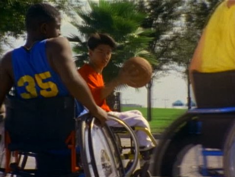Wheelchair basketball Stock Video