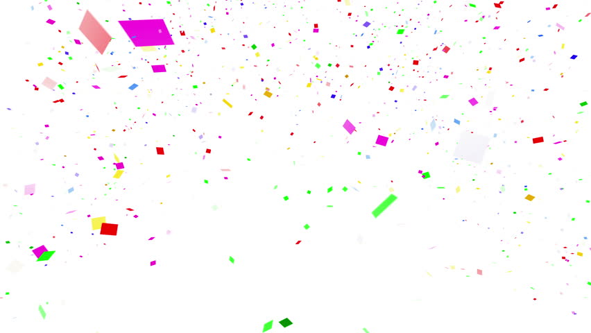 animated 3d white confetti falling Stock Footage Video (100% Royalty ...