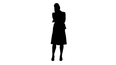 Vector Silhouette Businesswoman On White Background Stock Vector ...