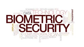 Biometric security animated word cloud, text design animation. Kinetic typography. - Powered by Shutterstock - Get 15% off with code: PIKWIZARD15