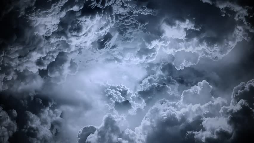 Dark Clouds - Flight Through Stock Footage Video (100%