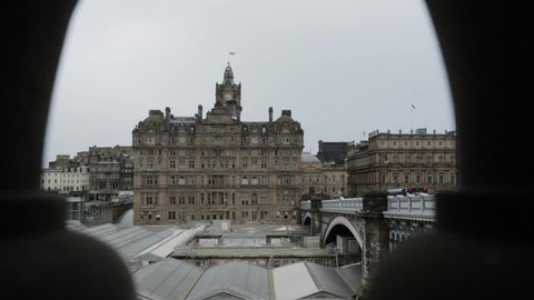View of North Bridge in Edinburgh, Scotland, United Kingdom