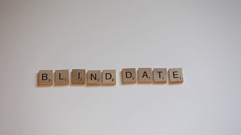 blind date wooden letters
