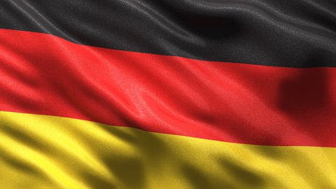 Seamless German flag waving randomly in the wind - nicely textured fabric