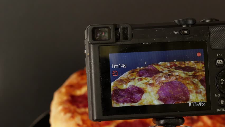 making, filming food, pizza footage, blog, behind camera, cameraman pov