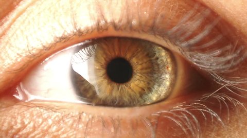 Contracting eye iris dilating pupil
