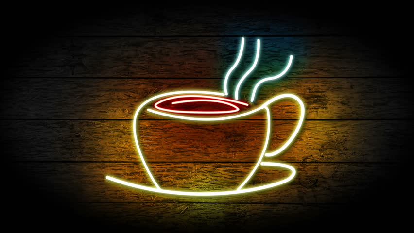 Neon Coffee Sign Turning On Stock Footage Video 100 Royalty Free 23945242 Shutterstock - neon coffee sign roblox