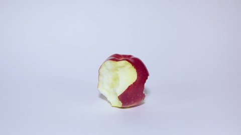 Eating an apple in stop motion. intro isolated.
